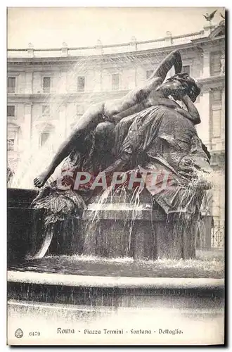 Cartes postales Roma Piazza Termini Fontana Dettaglio