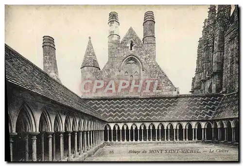 Ansichtskarte AK Abbaye Du Mont Saint Michel Le Cloitre