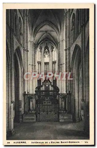 Cartes postales Auxerre Interieur De L'Eglise Saint Germain