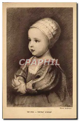 Cartes postales Van Dyck Portrait D&#39Enfant