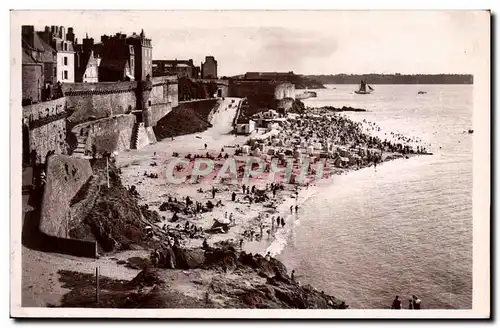 Ansichtskarte AK Saint Malo La Plage De Bon Secours a maree haute