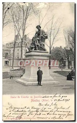 Cartes postales Statue De Theodor De Banville Moulins