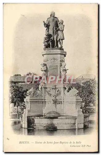 Cartes postales Rouen Statue De Saint Jean Bapliste De La Salle