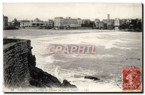 Ansichtskarte AK Dinard La Plage De I&#39Ecluse Un Jour De Tempete