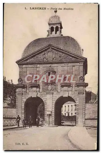 Ansichtskarte AK Langres Porte Des Moulins