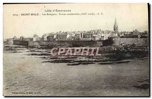 Cartes postales Saint Malo Les Remparts Parties Occidentales