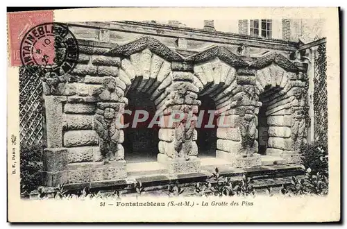 Ansichtskarte AK Fontainebleau La Grotte Des Pins