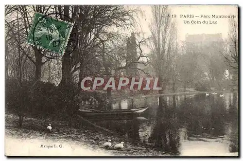 Cartes postales Paris Parc Montsourls Un Coin Du Lac