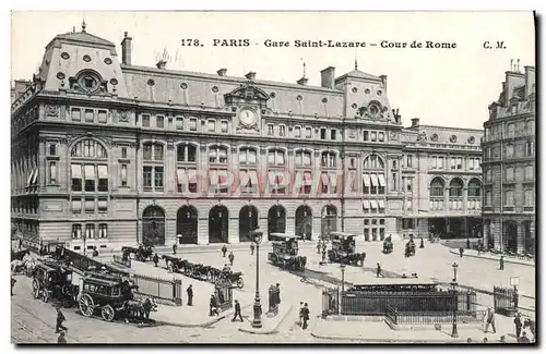 Ansichtskarte AK Paris Gare Saint Lazare Cour De Rome