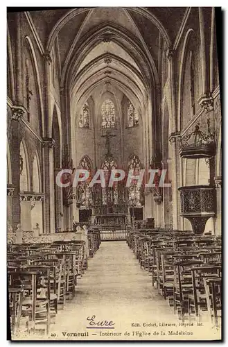 Cartes postales Verneuil Interieur De I&#39Eglise De La Madeleine