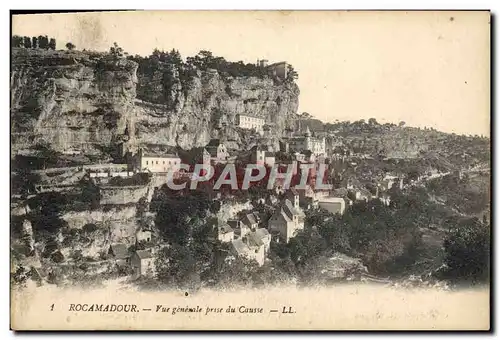 Ansichtskarte AK Rocamadour Vue Generale Prise Du Causse