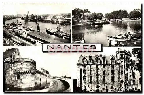 Cartes postales moderne Nantes Les quais Pont Saint Mihiel Chateau des Ducs