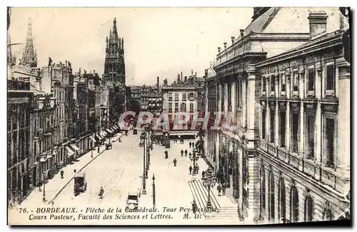 Cartes postales Bordeaux Fleche De La Cathedrale Tour Pey Berland Cours Pasteur Faculte des Sciences et Lettres