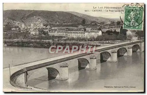 Cartes postales Le Lot Pittoresque Cahors Le Pont Louis Philippe
