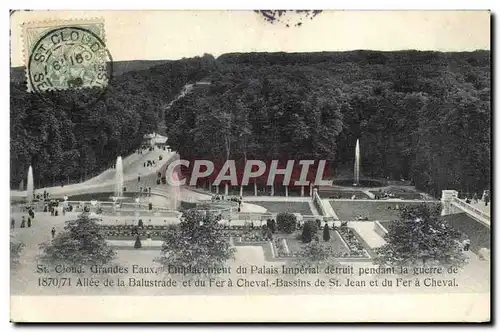 Ansichtskarte AK St Cloud Grandes Eaux Emplacement Du Palais Imperial