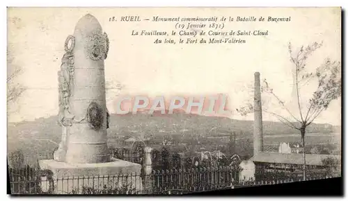 Cartes postales Rueil Monument Commemoratif de la bataille de Buzenval La Fouilleuse Le champ de courses de Sain
