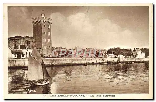 Cartes postales Les Sables D&#39Olonne La Tour D&#39Arundel Bateau