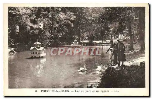 Cartes postales Pougues Les Eaux Lac Du Parc Et Ses cygnes