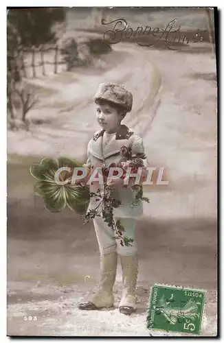 Cartes postales Fantaisie Enfant Trefle