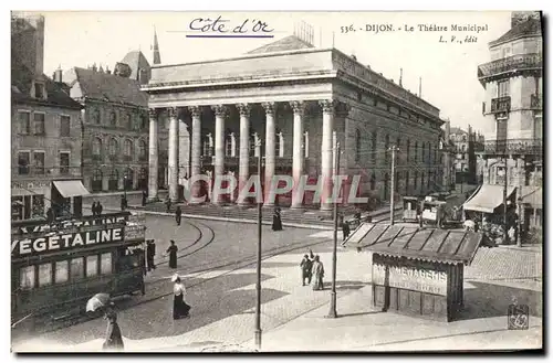 Ansichtskarte AK Dijon Le Theatre Municipal Tramway Vegetaline