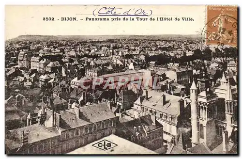 Cartes postales Dijon Panorama Pris De La Tour De I&#39Hotel De Ville