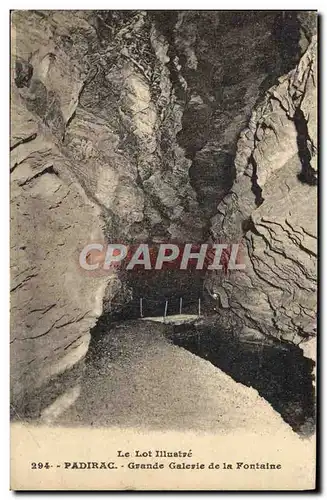 Cartes postales Le Lot Illustre Padirac Grande Galerie De La Fontaine