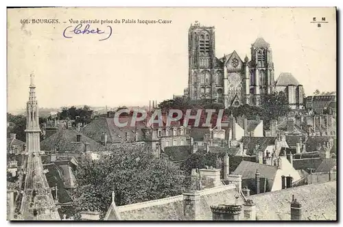 Cartes postales Bourges Vue Centrale Prise Du Palais Jacques Coeur