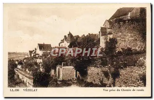 Cartes postales Vezelay Vue Prise Du Chemin De Ronde