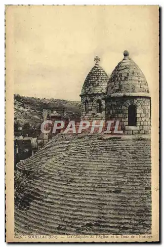 Cartes postales Souillac Les Coupoles De I'Eglise Et La Tour De I'Horloge