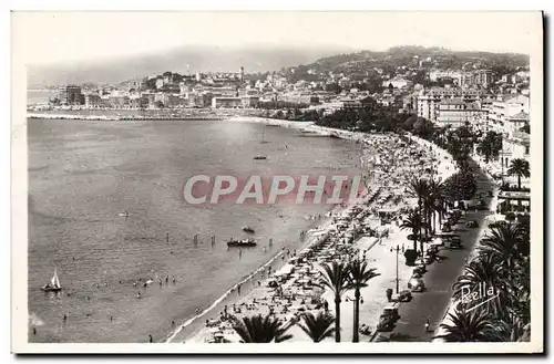 Ansichtskarte AK Cannes Vue Sur La Plage De La Croisette et le Mt Chevalier