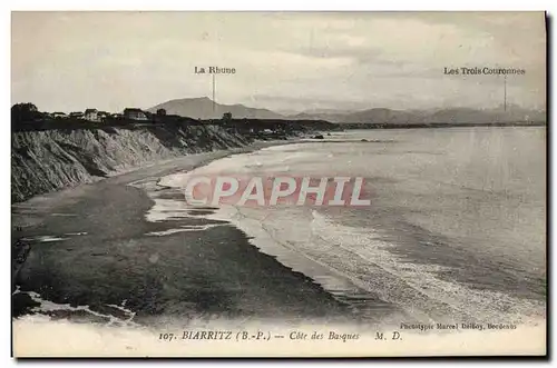 Cartes postales Biarritz Cote Des Basques