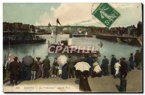 Ansichtskarte AK Dieppe Le Mercure Dans Le Port Bateau