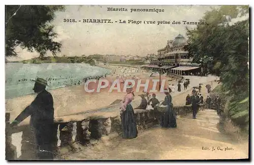 Cartes postales Biarritz La Plage Vue prise des Tamaris