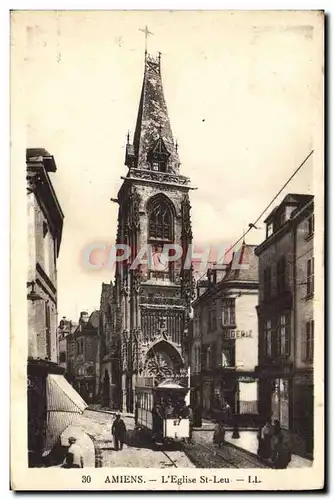 Cartes postales Amiens L&#39Eglise St Leu Tramway