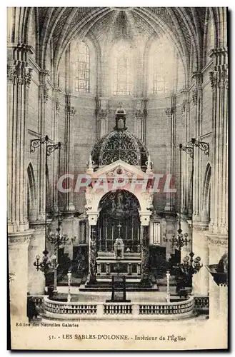 Cartes postales Les Sables D'Olonne Interieur De I'Eglise