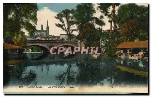 Ansichtskarte AK Chartres Le Pont Neuf Lavoir