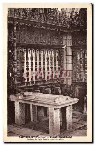 Cartes postales Saint Herbot Chapelle Saint Herbot Tombeau du Saint dans la cloture du choeur