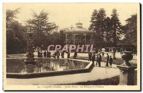 Cartes postales Lucon Jardin Public Le Kiosque et le Bassin