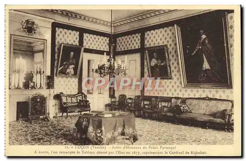 Cartes postales Lucon Salon d'honneur du Palais Episcopal Cardinal de Richelieu