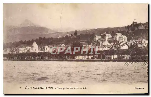 Ansichtskarte AK Evian Les Bains Vue Prise du Lac