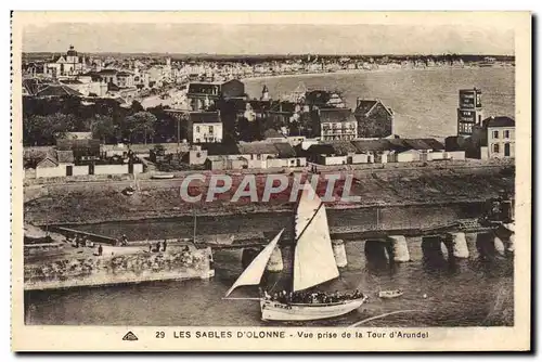 Cartes postales Les Sables D'Olonne Vue Prise de la Tour d'Arundel Bateau
