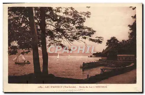 Cartes postales Lac D&#39Annecy Bords du Lac a Menthon