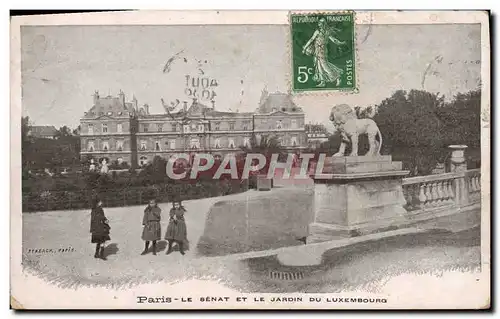 Cartes postales Paris Le Senat Et Le Jardin Du Luxembourg