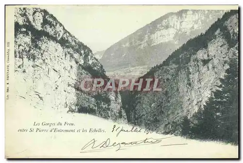 Cartes postales Les gorges du Frou entre St Pierre d&#39Entremont et les Echelles