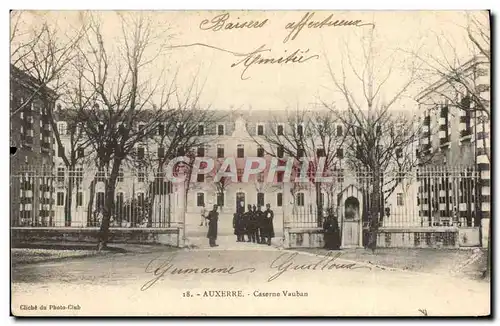 Cartes postales Auxerre Caserne Vauban Militaria