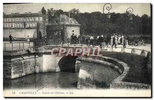 Cartes postales Chantilly Entree du Chateau