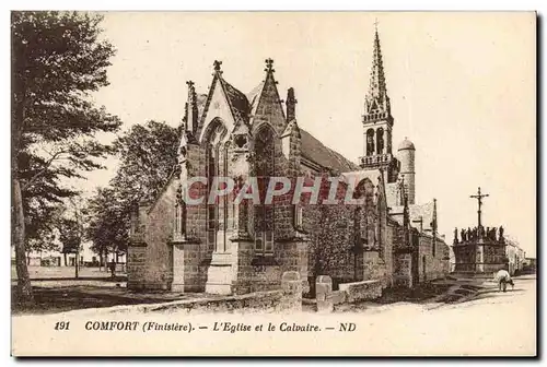 Cartes postales Comfort L'Eglise et le Calvaire
