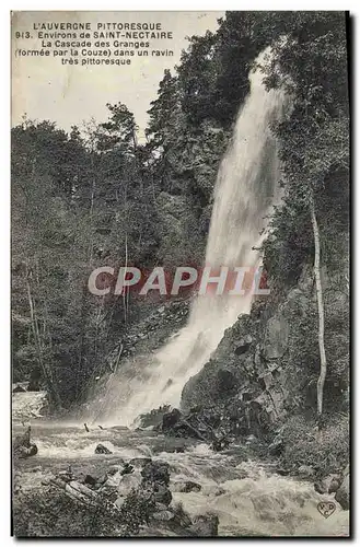 Ansichtskarte AK L&#39Auvergne Environs de Saint Nectaire La cascade des Granges dans un ravin