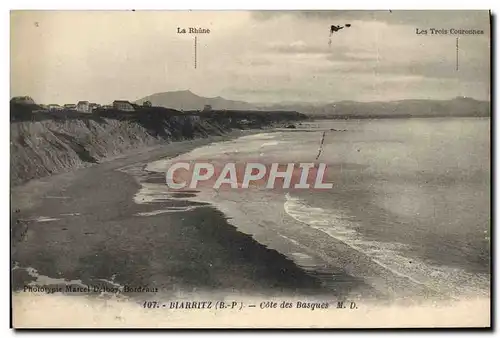 Cartes postales Biarritz Cote des Basques