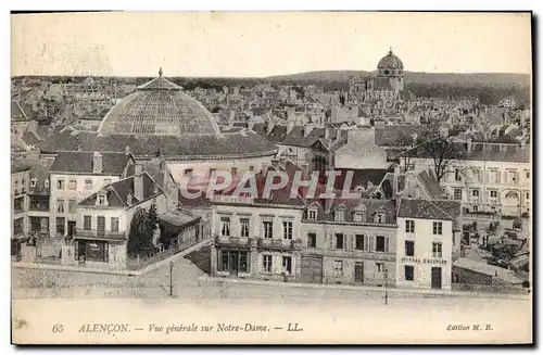 Cartes postales Alencon Vue Generale Sur Notre Dame